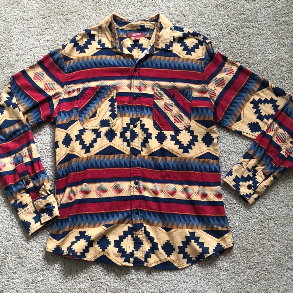 Men’s southwestern button down shirt